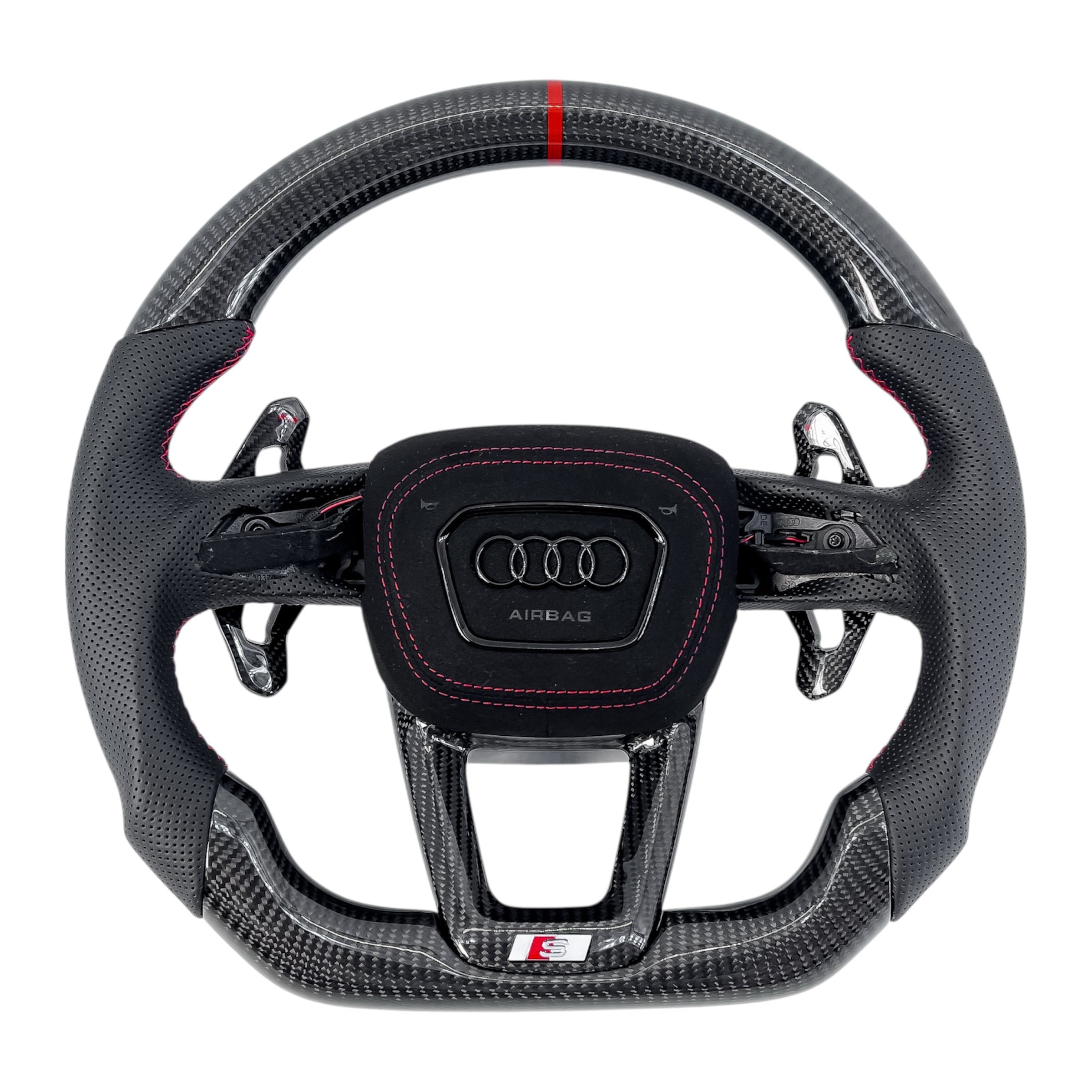 Carbon Fiber Steering Wheel for 2021–2024 Audi A3/S3/RS3 (8Y), A4/S4/RS4 & A5/S5/RS5 (B9.5)