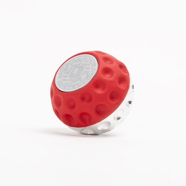 BFI GSB Heavy Weight Shift Knob, CAE Shifter - Rosso Centaurus Napa Leather / Machined Finish