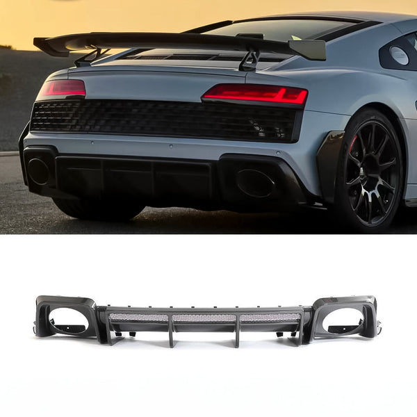 Carbon Fiber Rear Diffuser Upgrade for Audi R8 V10 GT Performance Coupe (2023)