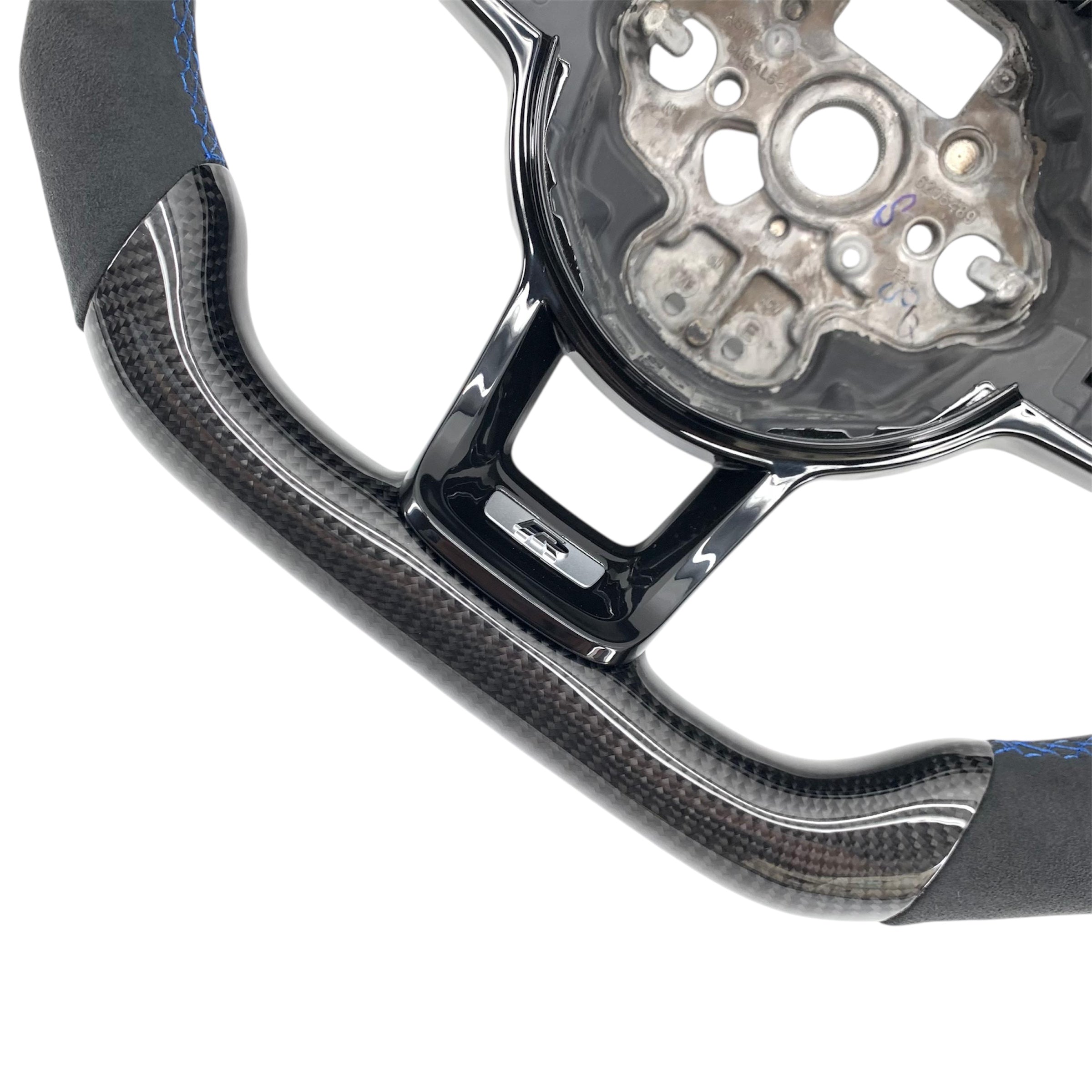 Carbon Fiber Steering Wheel with Leather/Alcantara for VW Golf MK7/7.5, Jetta, Tiguan, Scirocco, Polo, T-Roc