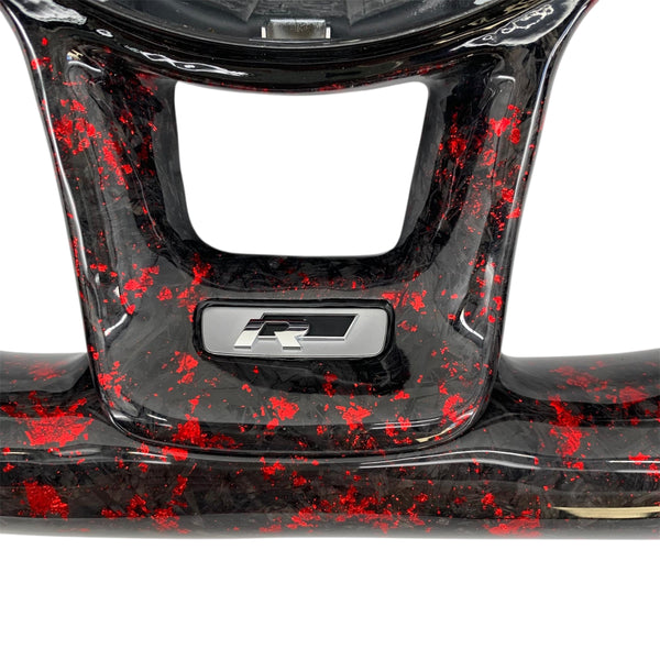Carbon Fiber Steering Wheel with Leather/Alcantara for VW Golf MK7/7.5, Jetta, Tiguan, Scirocco, Polo, T-Roc