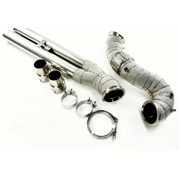 Stainless Steel 4-Inch Catless Downpipe — Audi RS3 (8V/8Y) / TT RS (8S) (2017–2024)