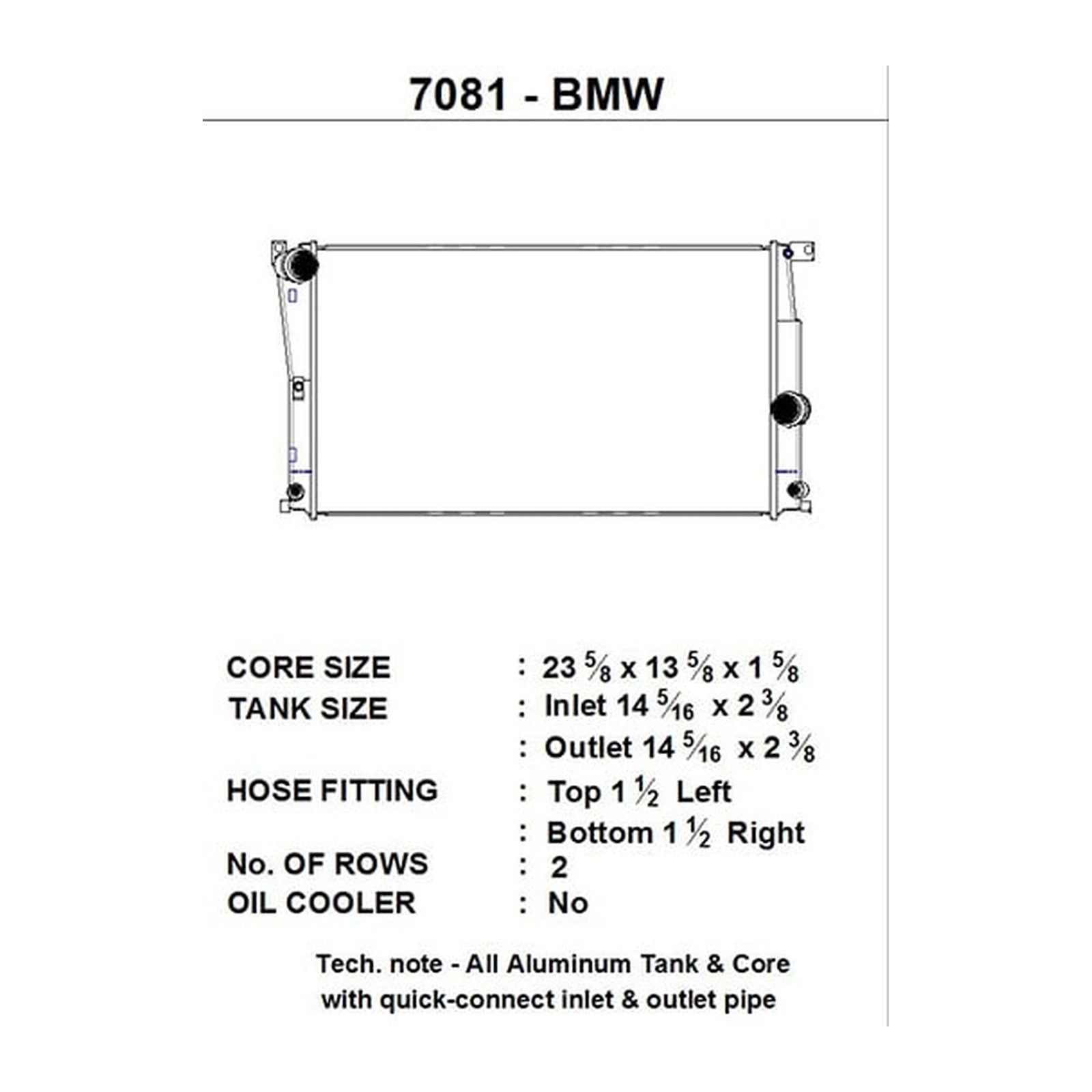 CSF Race Radiator for BMW F2X 1/2-Series / F3X 3/4-Series (AT)