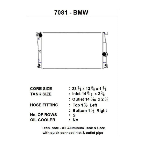 CSF Race Radiator for BMW F2X 1/2-Series / F3X 3/4-Series (AT)