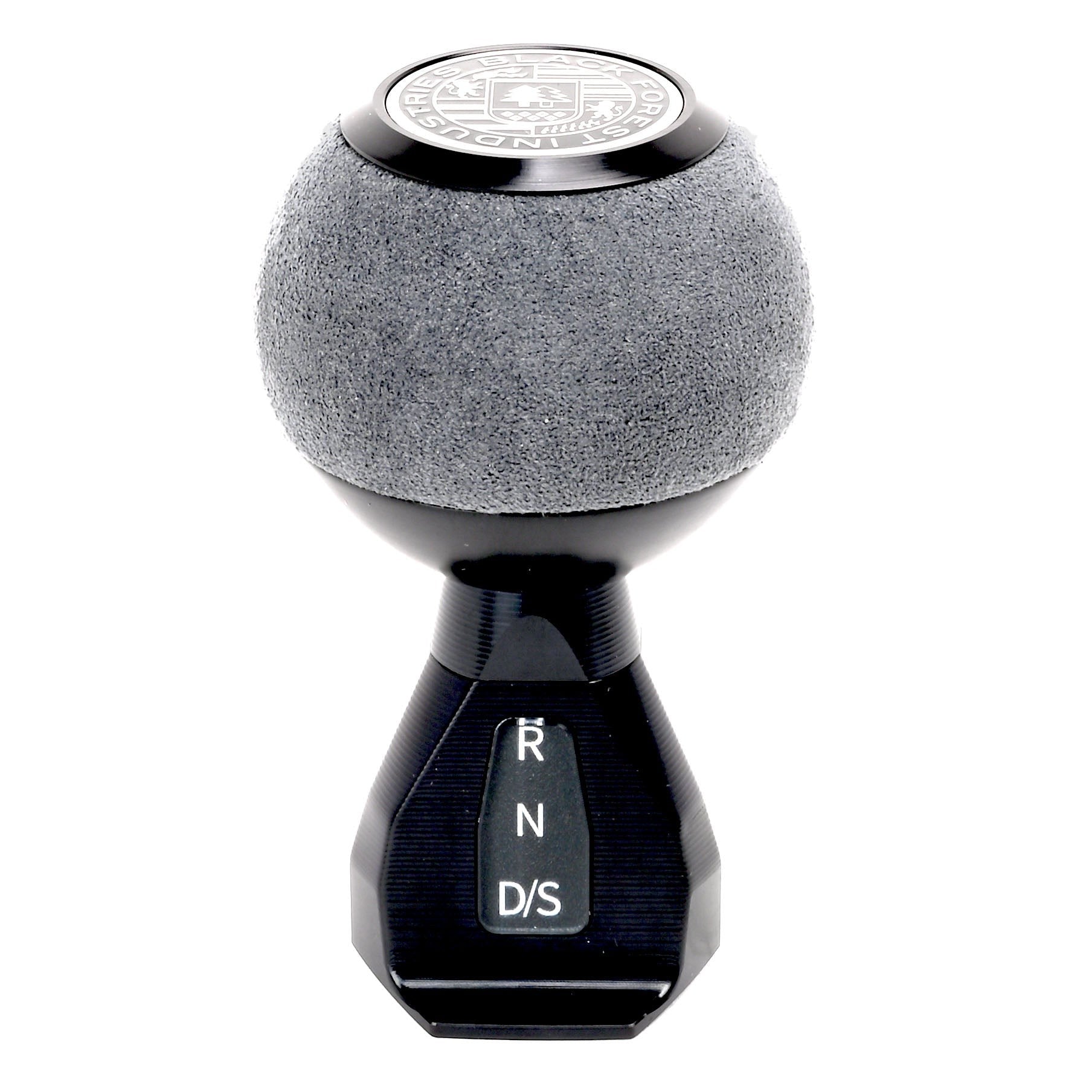 BFI GS2 Heavy Weight Shift Knob, Auto / DSG for Volkswagen Golf MK8 & Atlas Mk1 (2019–2026) - Gray Alcantara / Black Anodized