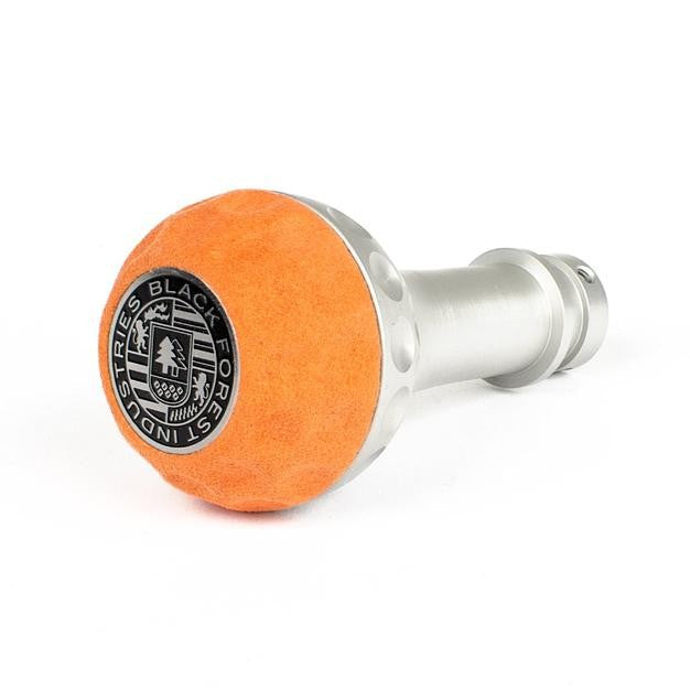BFI GSB Heavy Weight Shift Knob, Manual, Golf Ball for Volkswagen Golf, Jetta, Passat, Corrado & More (1985–2020) - Orange Alcantara / Machined Finish