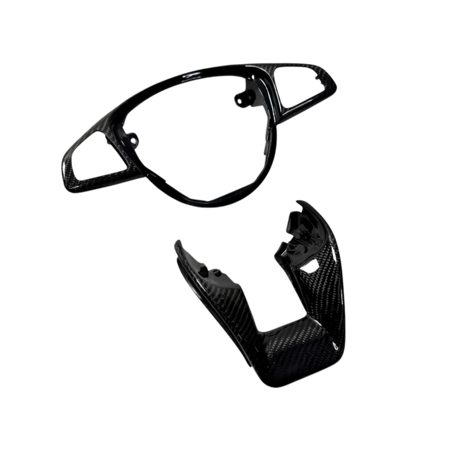 Carbon Fiber Steering Wheel Trim Cover for Mercedes-Benz AMG Models