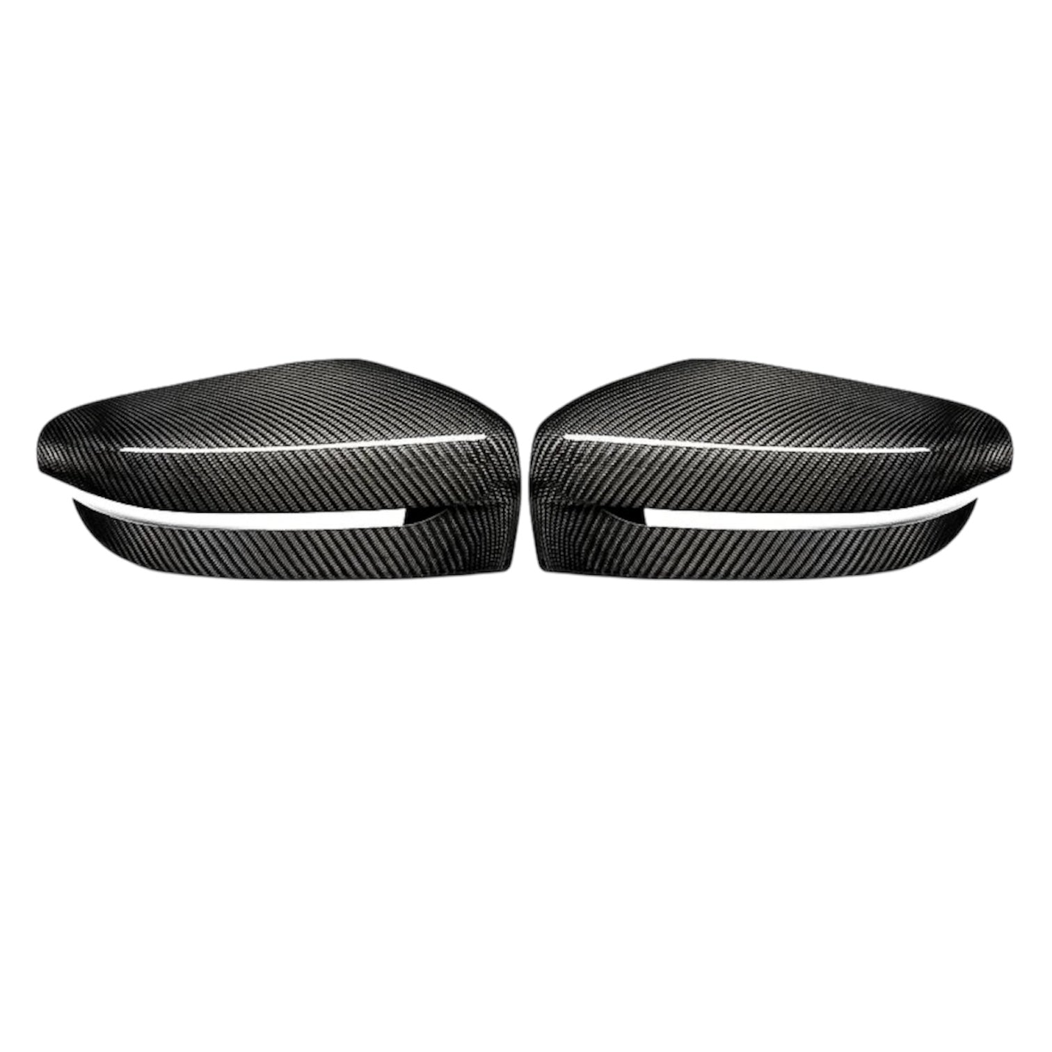 Carbon Fiber Mirror Cap Covers for BMW 2, 3, 4, 5, 6, 7, and 8 Series (G42, G20, G28, G22, G23, G26 M400i, G30, G38, G32 GT, G11, G12, G14, G15, G16)