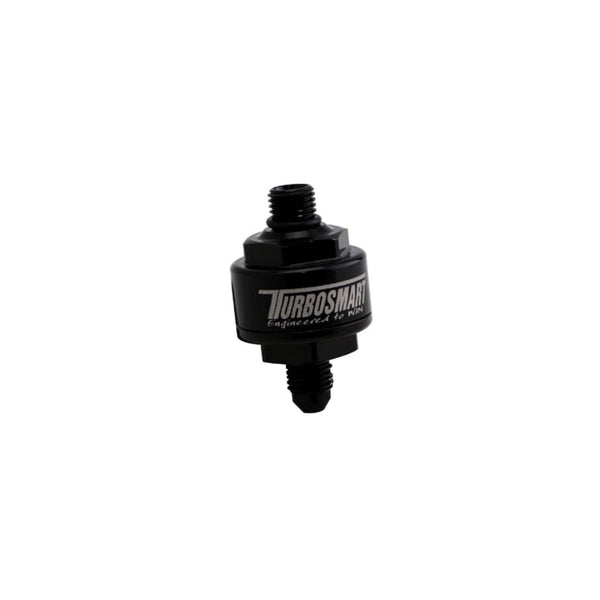 Turbosmart Billet Turbo Oil Feed Filter 44um AN-4 to AN-4 ORB