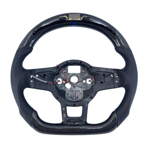 Carbon Fiber Steering Wheel with Leather/Alcantara for VW Golf MK7/7.5, Jetta, Tiguan, Scirocco, Polo, T-Roc