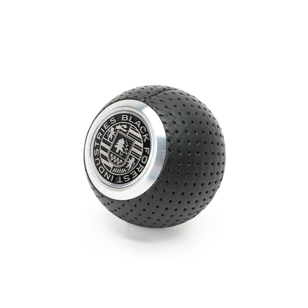 BFI GS2 Heavy Weight Shift Knob, Universal - Normal / Metric / Black Air Leather / Machined Finish