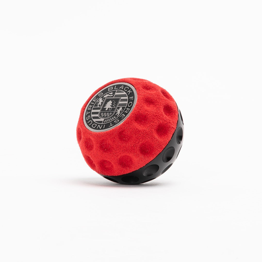 BFI GSB Heavy Weight Shift Knob, CAE Shifter - Red Alcantara / Black Anodized