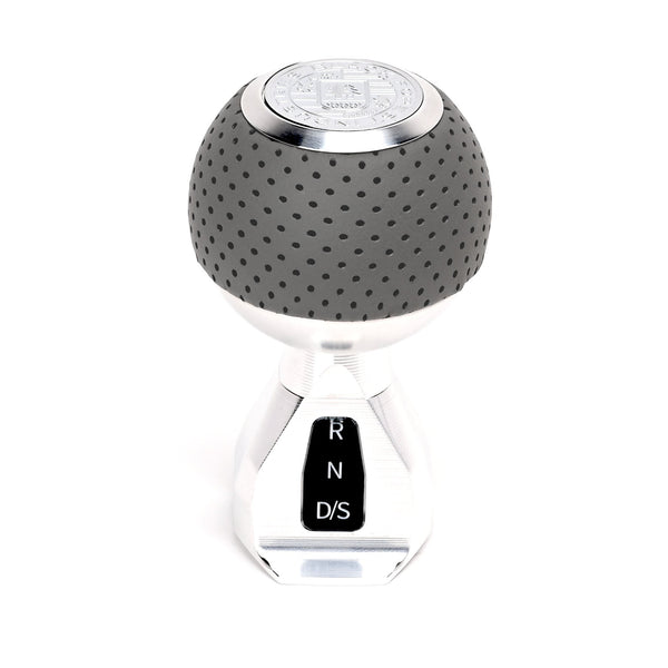 BFI GS2 Heavy Weight Shift Knob, Auto / DSG for Volkswagen Golf MK8 & Atlas Mk1 (2019–2026) - Graphite Gray Air Leather / Machined Finish