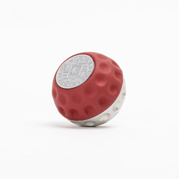 BFI GSB Heavy Weight Shift Knob, Universal - Magma Red Napa Leather / Clear Anodized / Metric
