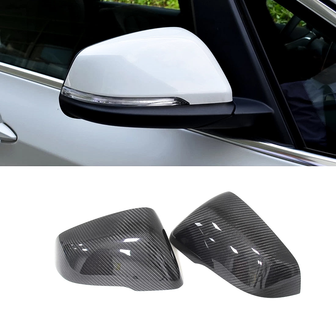 Carbon Fiber Mirror Covers for BMW 1 Series, 2 Series, X1, X2, Z4 & Toyota Supra