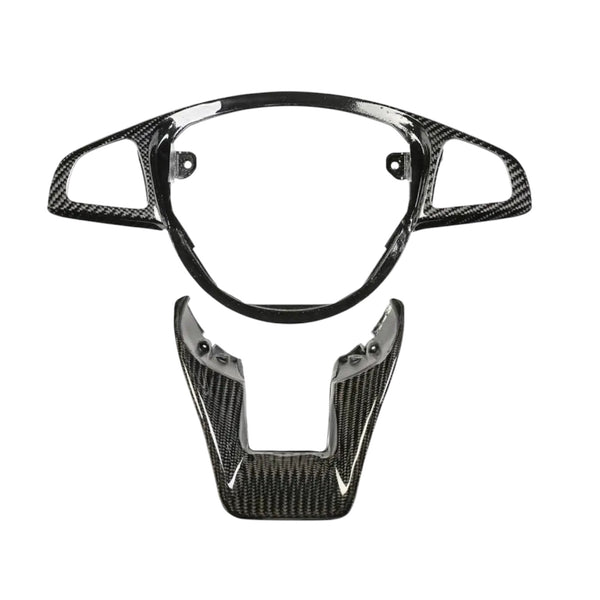 Carbon Fiber Steering Wheel Trim Cover for Mercedes-Benz AMG Models