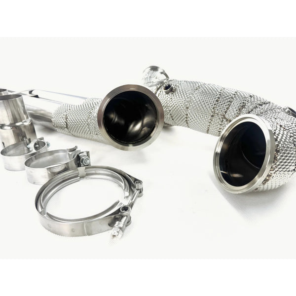 Stainless Steel 4-Inch Catless Downpipe — Audi RS3 (8V/8Y) / TT RS (8S) (2017–2024)