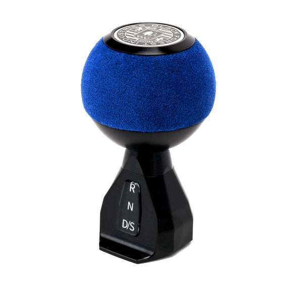 BFI GS2 Heavy Weight Shift Knob, Auto / DSG for Volkswagen Golf MK8 & Atlas Mk1 (2019–2026) - Blue Alcantara / Black Anodized