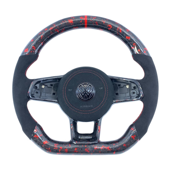 Custom Leather or Alcantara Airbag Cover for VW Golf MK7/7.5, Jetta, Tiguan, Polo, Scirocco, T-Roc