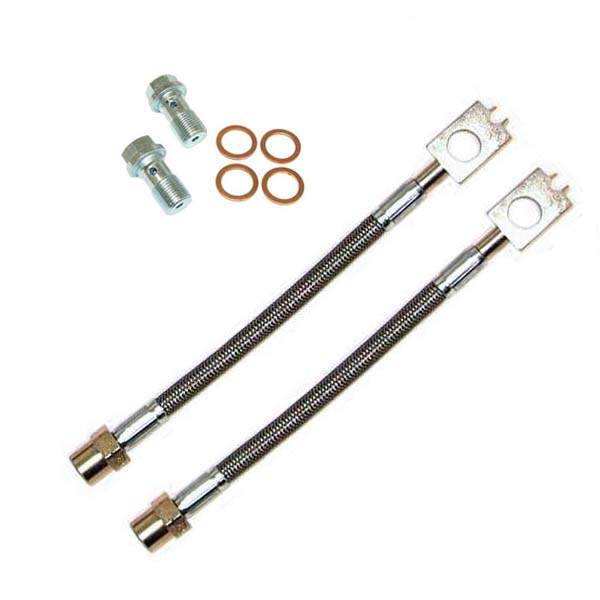 Techtonics Tuning Stainless Steel Rear Brake Lines (for Mk4 Aluminum Rear Calipers) for Volkswagen Golf MK2 / Jetta A2 / Golf MK3 / Jetta A3 (1985–1999)