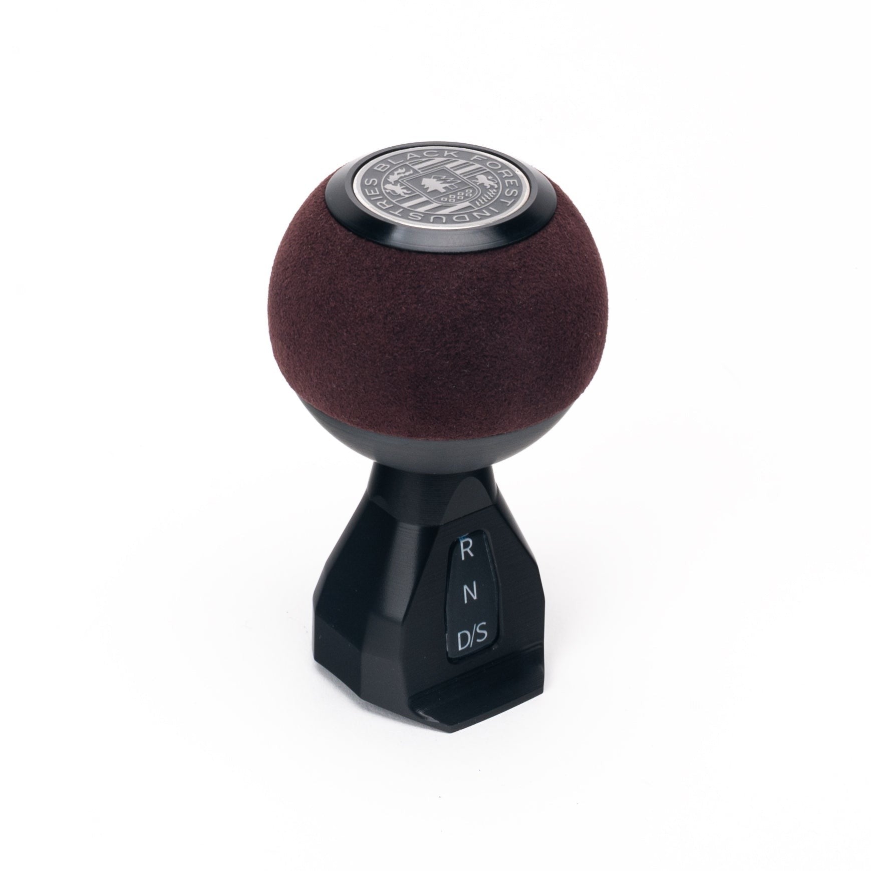 BFI GS2 Heavy Weight Shift Knob, Auto / DSG for Volkswagen Golf MK8 & Atlas Mk1 (2019–2026) - Aubergine Alcantara / Black Anodized