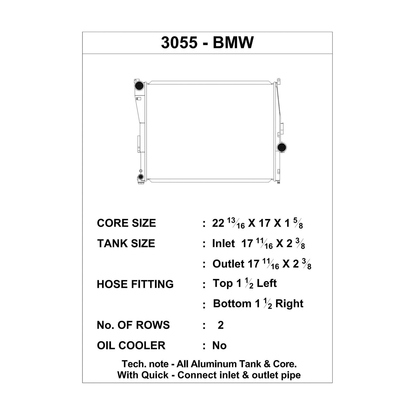 CSF Race Radiator for BMW E46 3-Series / 03-05 E85/E86 Z4