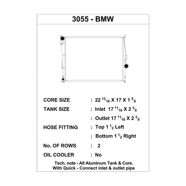 CSF Race Radiator for BMW E46 3-Series / 03-05 E85/E86 Z4