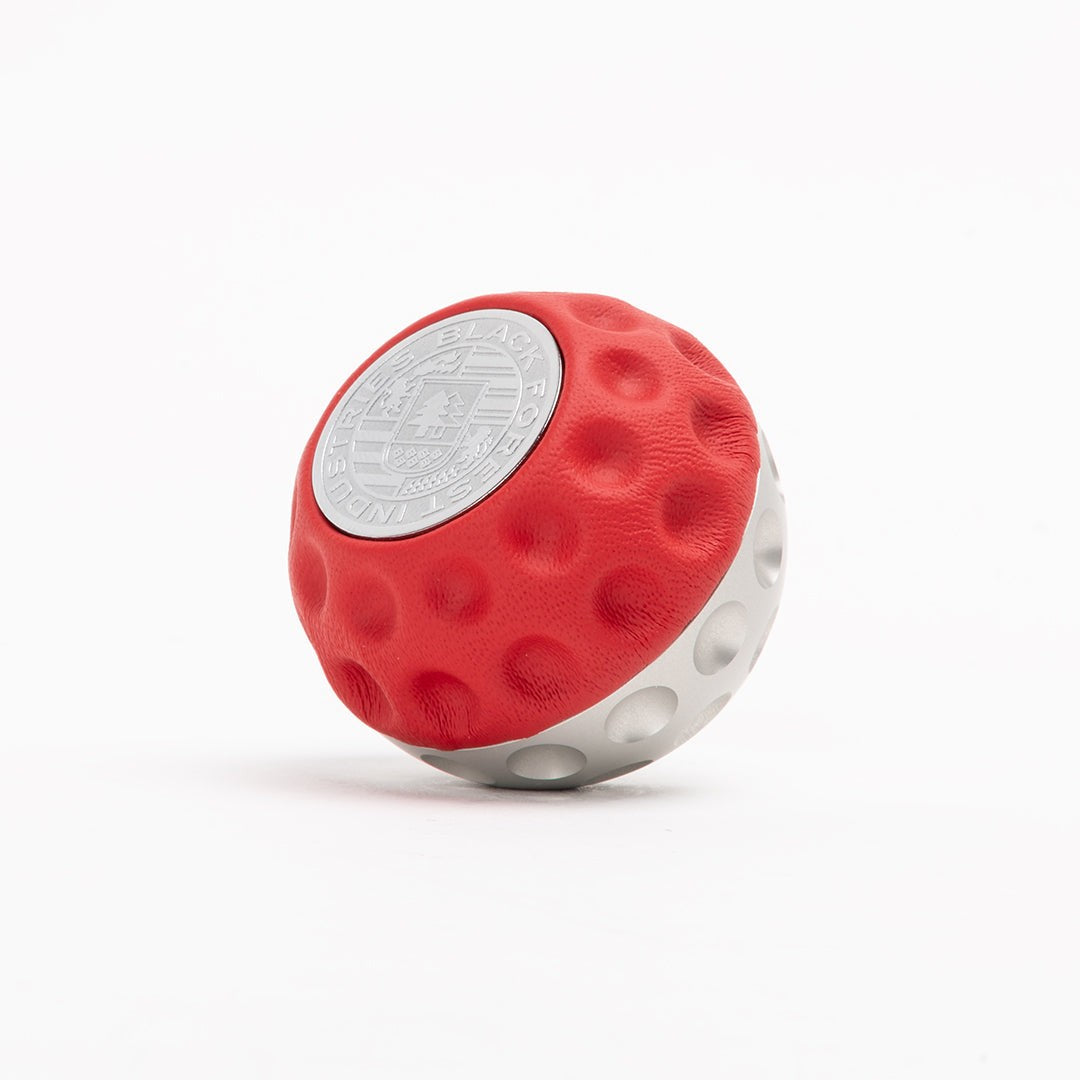 BFI GSB Heavy Weight Shift Knob, Universal - Rosso Centaurus Napa Leather / Clear Anodized / Metric