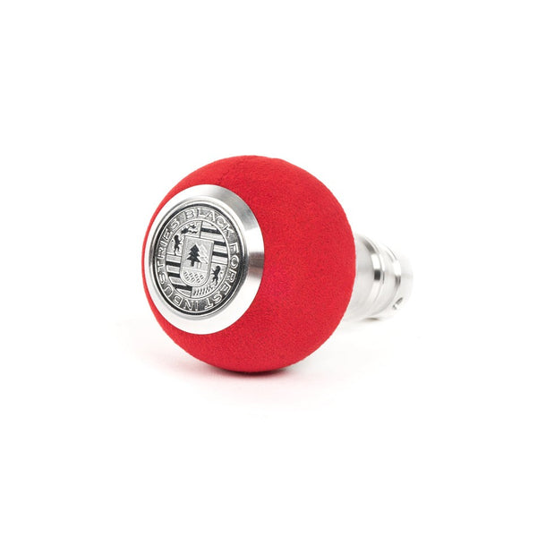 BFI GS2 Heavy Weight Shift Knob, Threaded - Red Alcantara / Machined Finish