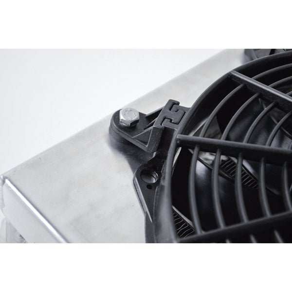 CSF Race Oil Cooler for 13.8in x 10in Dual Fluid Bar & Plate HD Oil Cooler w/9in SPAL Fan (Discontinued)