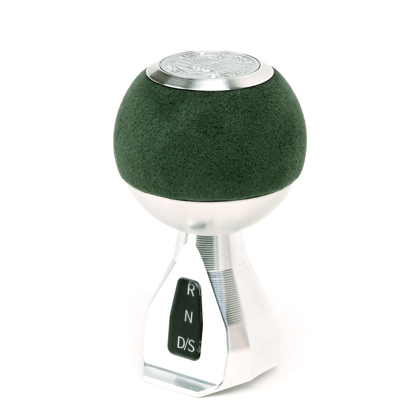 BFI GS2 Heavy Weight Shift Knob, Auto / DSG for Volkswagen Golf MK8 & Atlas Mk1 (2019–2026) - Emerald Green Alcantara / Machined Finish
