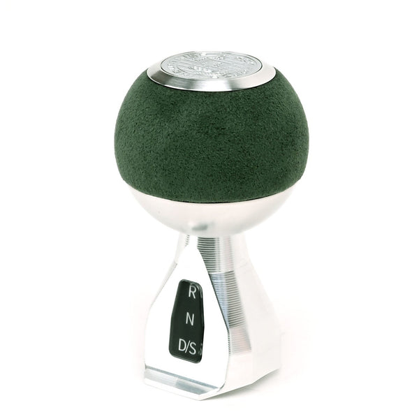 BFI GS2 Heavy Weight Shift Knob, Auto / DSG for Volkswagen Golf MK8 & Atlas Mk1 (2019–2026) - Emerald Green Alcantara / Machined Finish