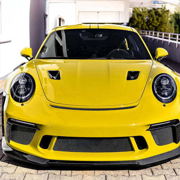 Carbon Fiber Air Intake Vent Covers for Porsche 911 GT3 RS (2017-2018) Front Bumper