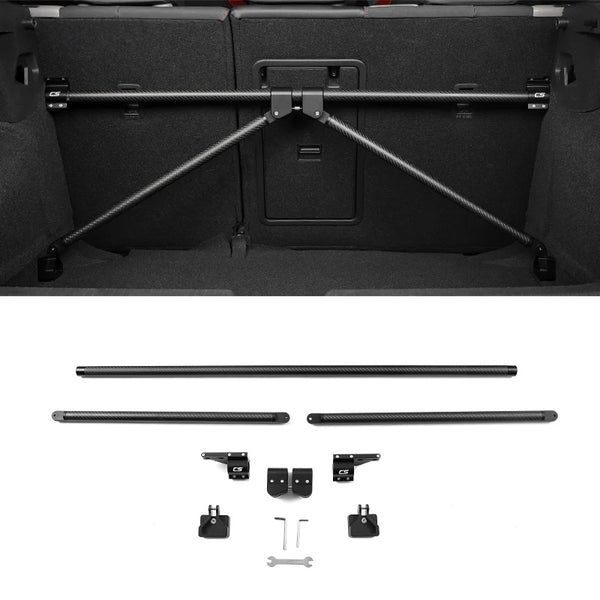 Dry Carbon Fiber Rear Chassis Brace for Volkswagen Golf MK7, MK7.5, MK8 (2013–2024)