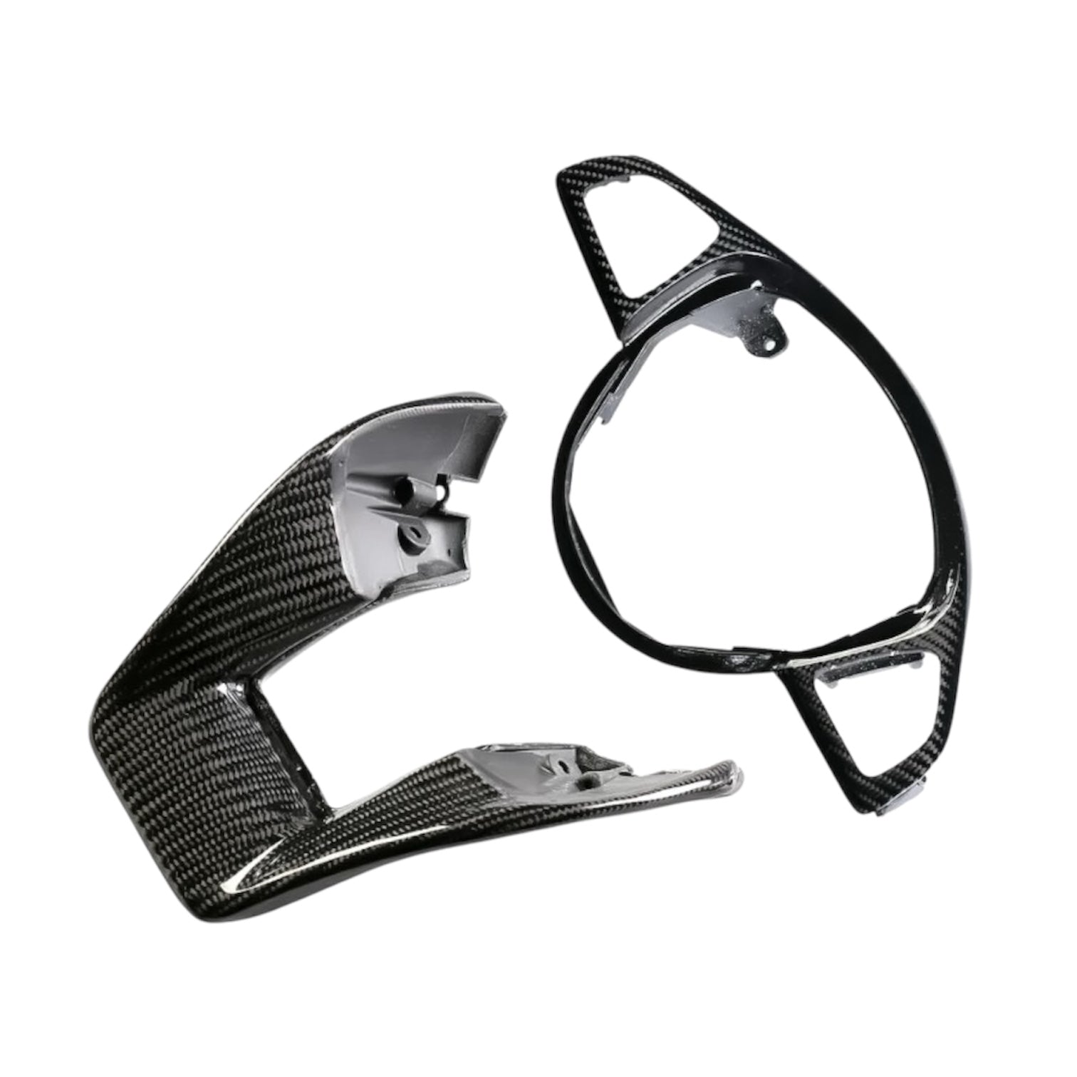 Carbon Fiber Steering Wheel Trim Cover for Mercedes-Benz AMG Models