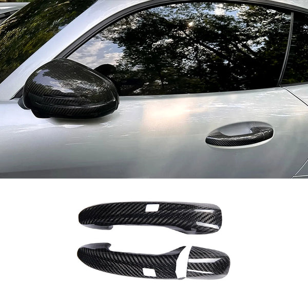 Carbon Fiber Door Handle Cover For Mercedes Benz C Class W205 AMG GT 2D