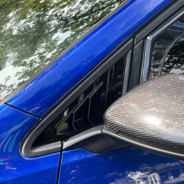 Gloss Black Front Triangle Window Louvers - Volkswagen Golf MK7 / MK7.5 (2014-2019)