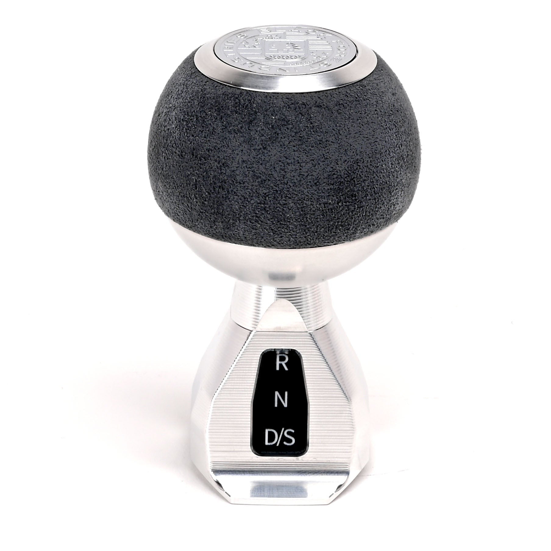 BFI GS2 Heavy Weight Shift Knob, Auto / DSG for Volkswagen Golf MK8 & Atlas Mk1 (2019–2026) - Gray Alcantara / Machined Finish