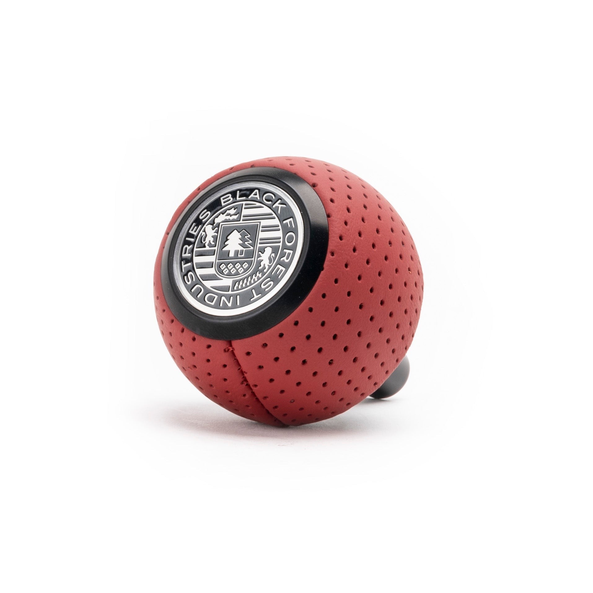 BFI GS2 Heavy Weight Shift Knob for Audi R8 42 / 4S (2006–2024) - Magma Red Air Leather / Black Anodized / V2