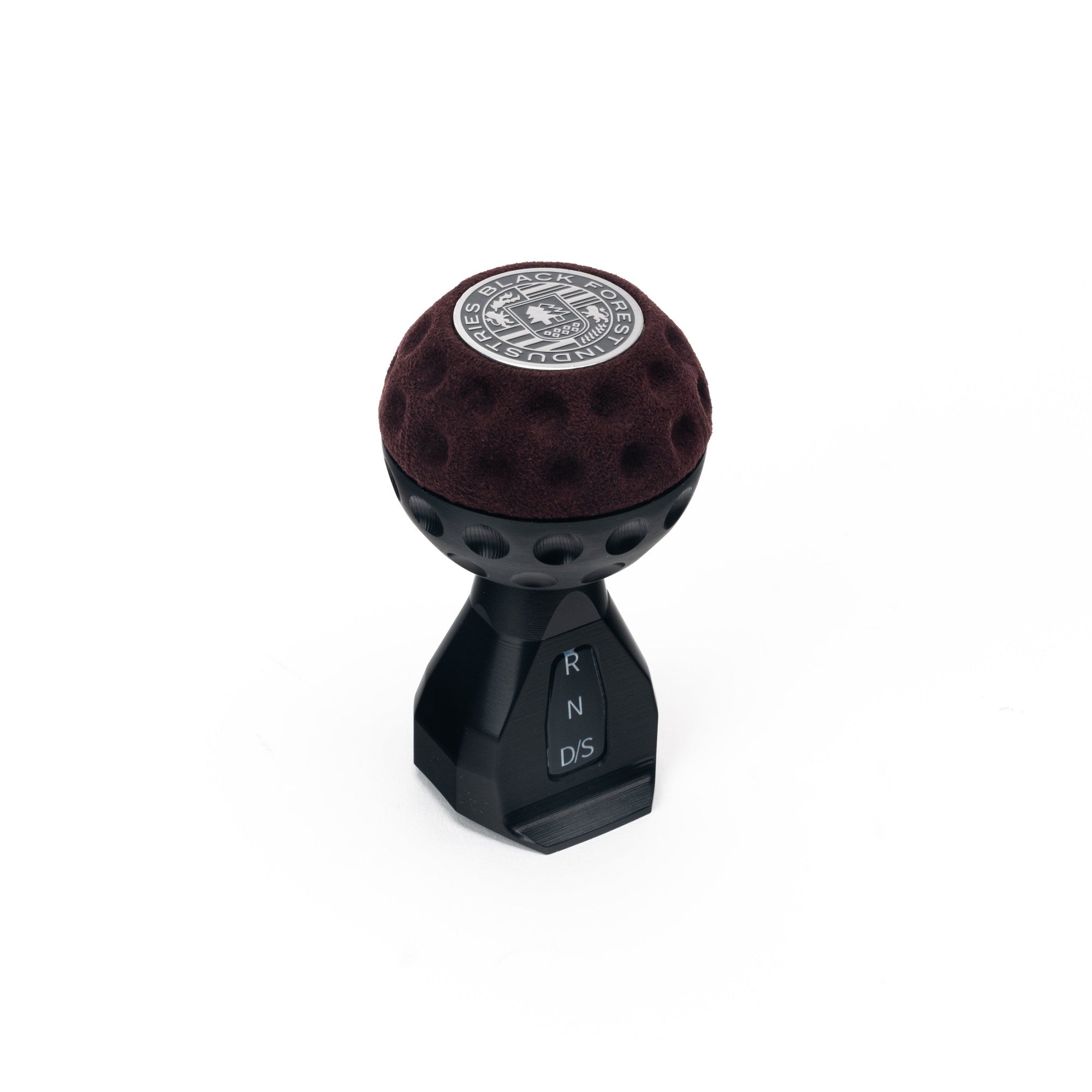 BFI GSB Heavy Weight Shift Knob, Auto / DSG for Volkswagen Golf MK8 & Atlas Mk1 (2019–2026) - Aubergine Alcantara / Black Anodized
