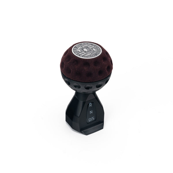 BFI GSB Heavy Weight Shift Knob, Auto / DSG for Volkswagen Golf MK8 & Atlas Mk1 (2019–2026) - Aubergine Alcantara / Black Anodized