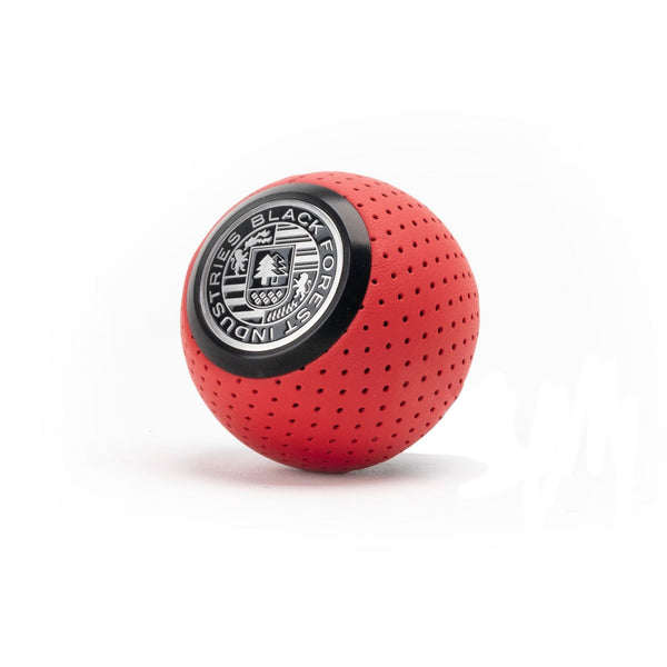 BFI GS2 Heavy Weight Shift Knob, Universal - Normal / Metric / Rosso Centaurus Air Leather / Black Anodized