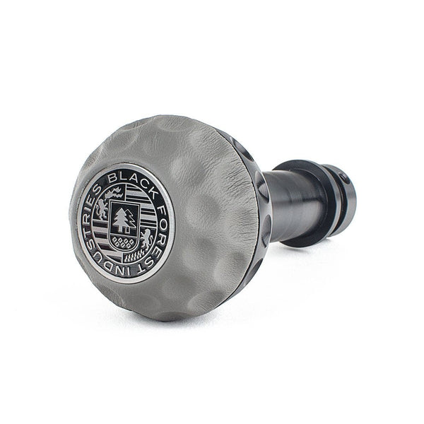 BFI GSB Heavy Weight Shift Knob, Manual, Golf Ball for Volkswagen Golf, Jetta, Passat, Corrado & More (1985–2020) - Graphite Gray Napa Leather / Black Anodized