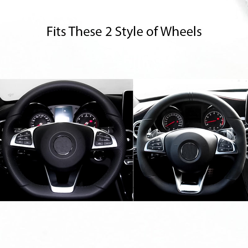 Carbon Fiber Steering Wheel Trim Cover for Mercedes-Benz AMG Models