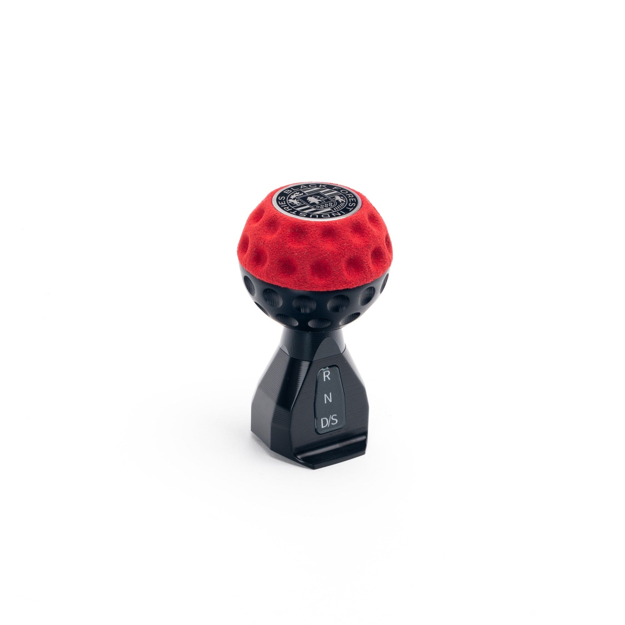 BFI GSB Heavy Weight Shift Knob, Auto / DSG for Volkswagen Golf MK8 & Atlas Mk1 (2019–2026) - Red Alcantara / Black Anodized