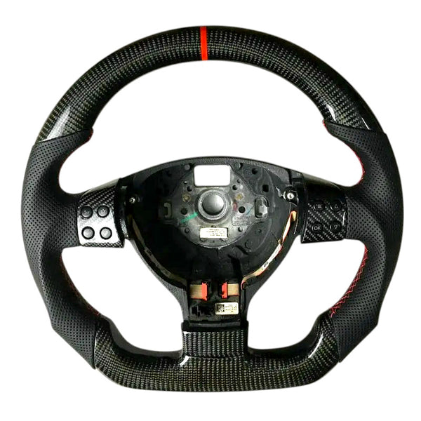 Carbon Fiber Steering Wheel with Leather/Alcantara for VW Golf MK5