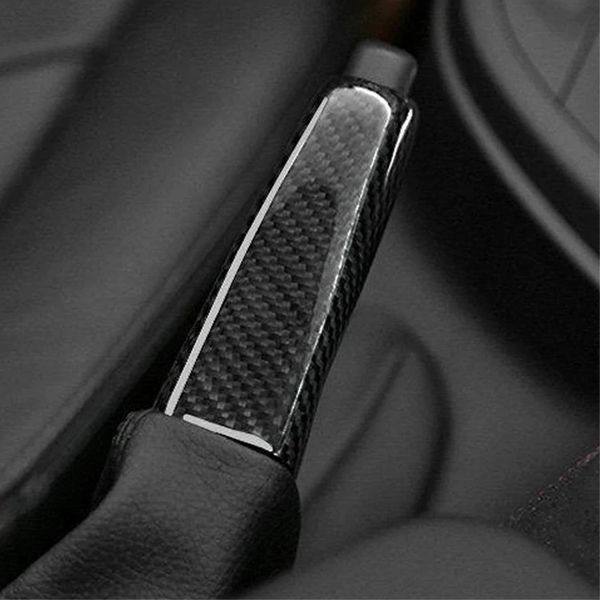 Carbon Fiber Handbrake Brake Handle Grip Cover for BMW E46, E90, E92, F30, F32, F80 - EuroSpeed