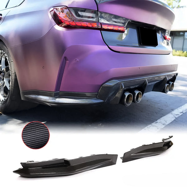 Carbon Fiber Rear Bumper Canard Splitter Flaps for BMW M4 G82 / M4 G83 (2021-2022)