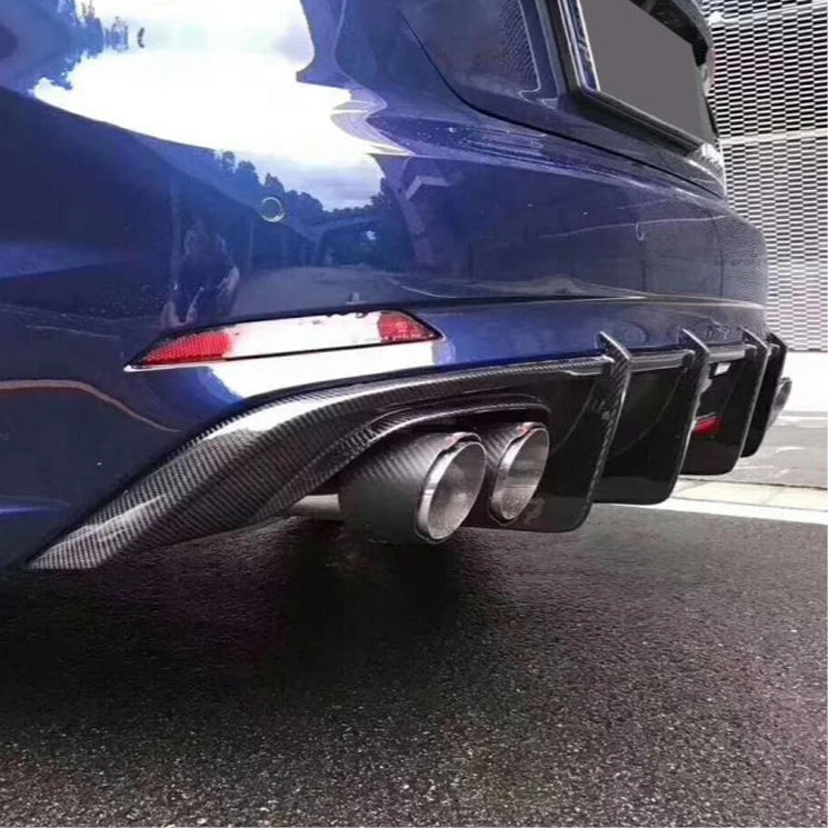 Carbon Fiber Rear Diffuser with LED Light for Audi A5 S-Line / S5 B9 (2017-2020)