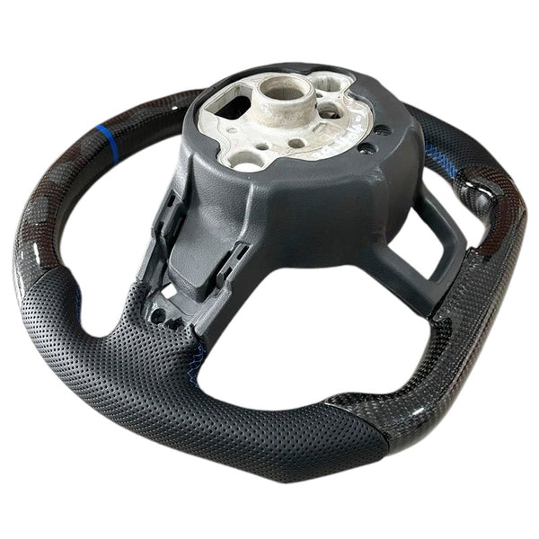 Carbon Fiber Steering Wheel with Leather/Alcantara for VW Golf MK7/7.5, GTI, GTD, GTE, R (2013-2020) - EuroSpeed